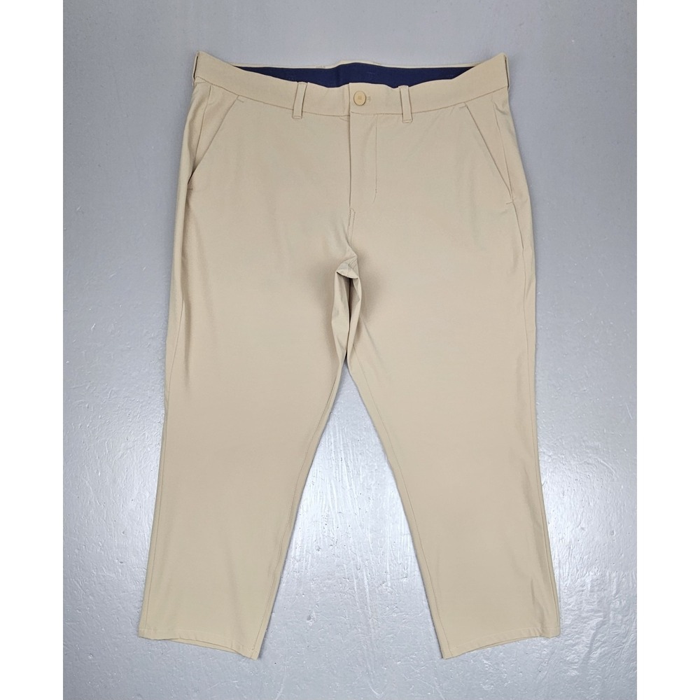 Mizzen + Main Pants Mens 38x32 Tan Helmsman Stretch Casual Performance